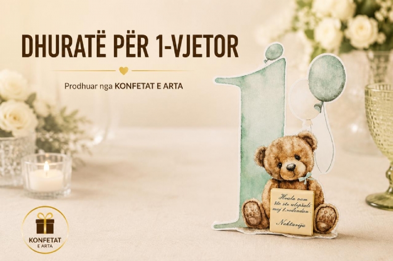 ftesa ditelindje me cokollate me formen e numrit